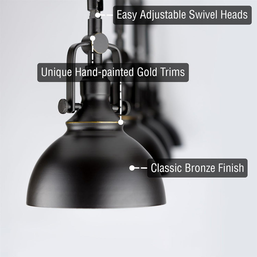 Kira Home Broadway 30" Industrial 4-Light Directional Track Lighting, Vintage Wall/Ceiling Light + Adjustable Heads, Oil Rubbed Bronze Finish