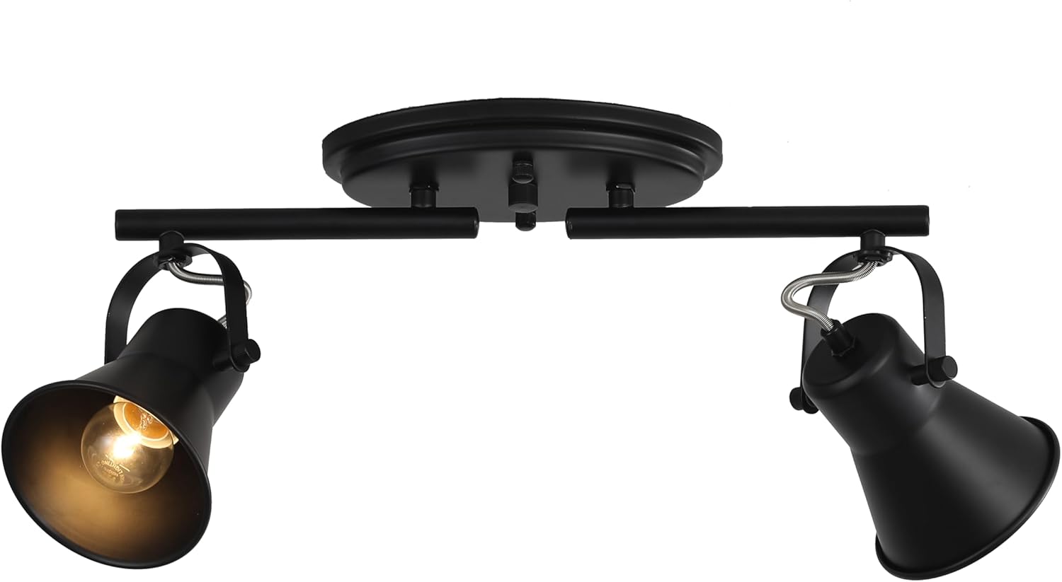 KEESFU 3-Light Track Lighting Kit,Black Semi Flush Mount Ceiling Light with 3 Rotatable Light Heads,Industrial Accent Lighting for Livingroom,Bathroom,Hallway,Art Wall,Bathroom,Kitchen.(3-Light)