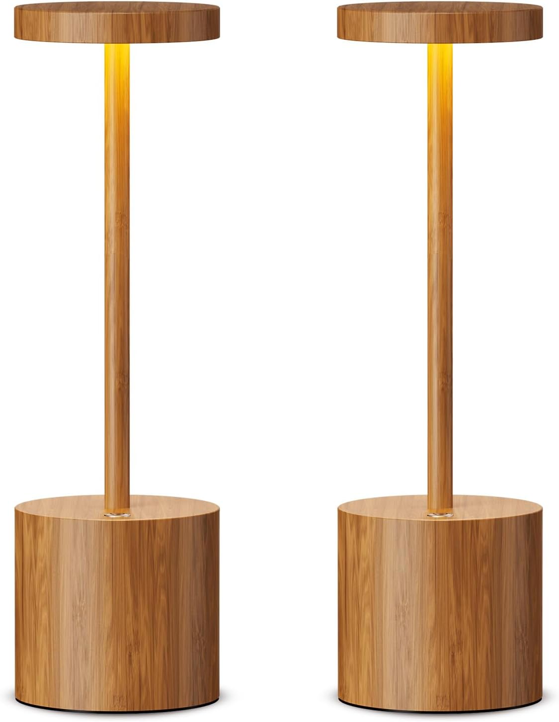 SAKRINGT 2 Pack Cordless Table Lamp Rechargeable,5000mAh Battery Operated Portable LED Table Light,Dimming Desk Lamp for Patio/Restaurant/Outdoor