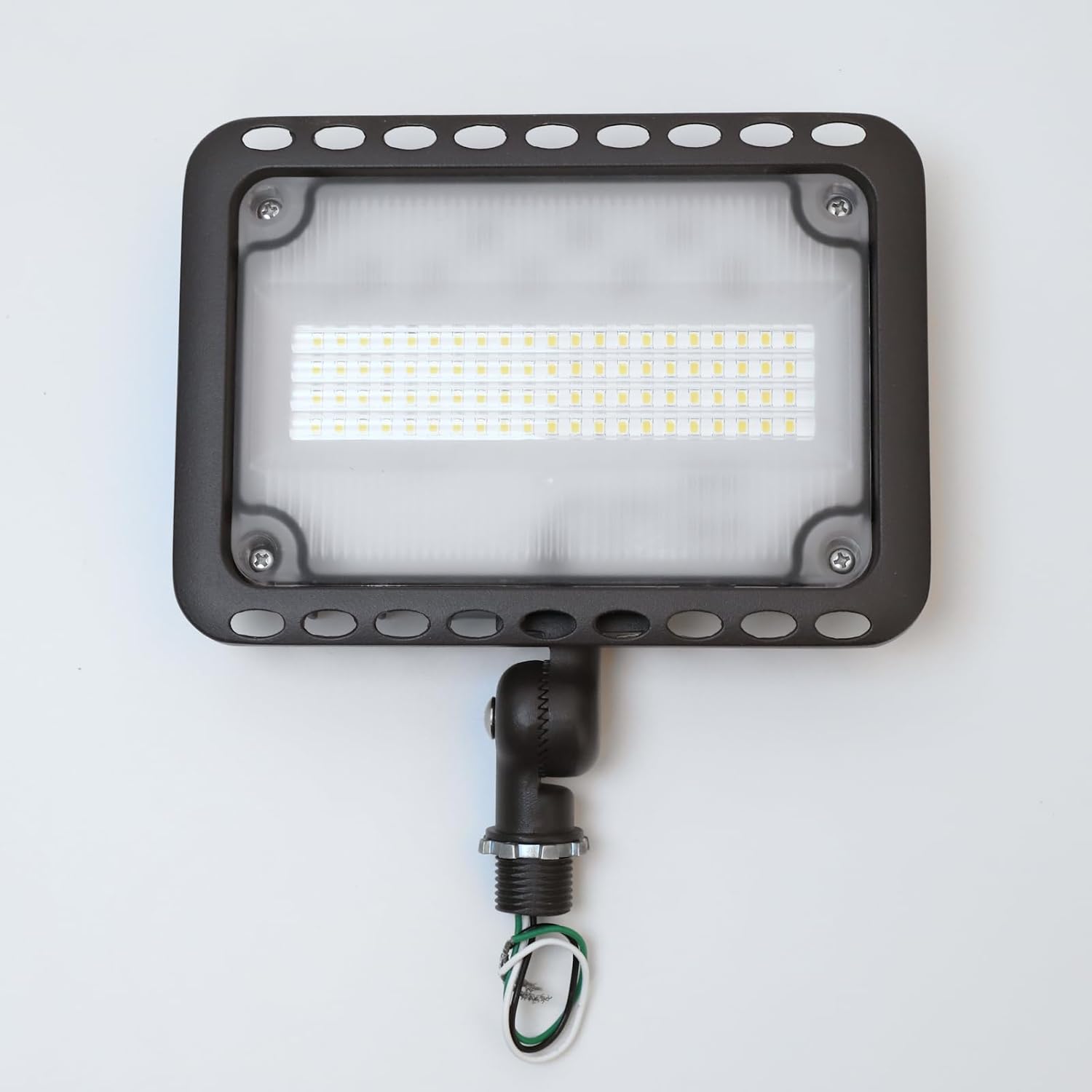 CINOTON 65W LED Flood Lights Outdoor, IP65 Waterproof Exterior Security Wall Lights with 180°Knuckle, 9100LM 120V Outside Aluminum Lighting Fixture for Patio Porch Barn Garden 5000K 2 Pack, UL Listed