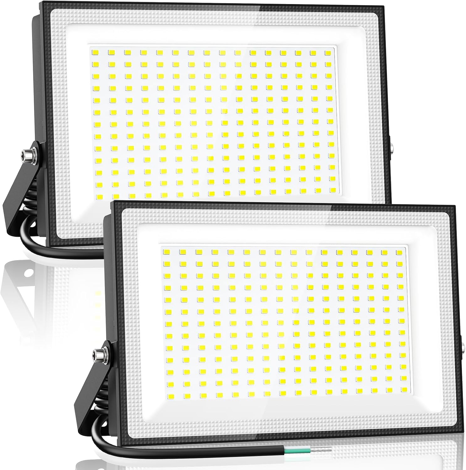 Onforu 200W LED Flood Lights Outdoor, 18000LM Bright Security Light, IP66 Waterproof Outdoor LED Lights, 6500K Daylight White Floodlight for Garage, Yard, Garden, Stadium, Playground, Arena(2 Pack)