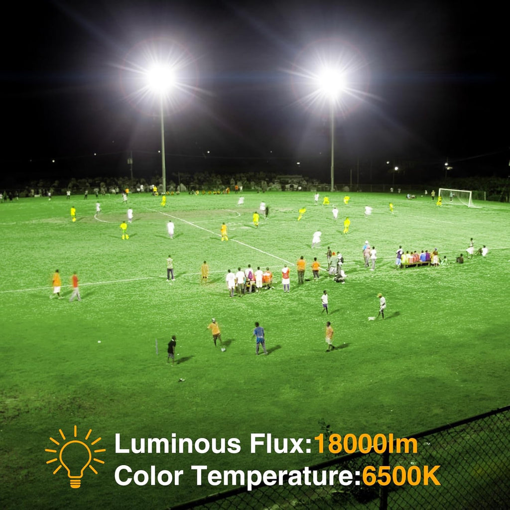 Onforu 200W LED Flood Lights Outdoor, 18000LM Bright Security Light, IP66 Waterproof Outdoor LED Lights, 6500K Daylight White Floodlight for Garage, Yard, Garden, Stadium, Playground, Arena(2 Pack)