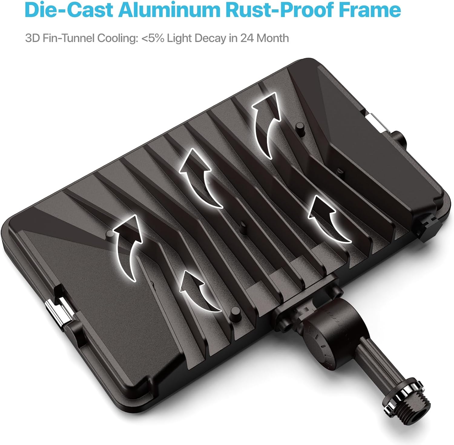 HYPERLITE 70W Flood Lights Outdoor 2 Pack, LED Flood Light with Knuckle Mount, Floodlight Wall Mount 5000K 7,700Lm IP65 Waterproof LED Security Lights for Yard Garden Garage UL Listed