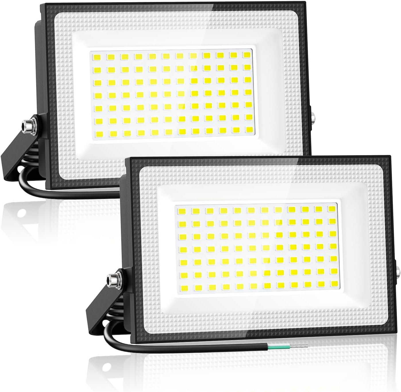 Onforu 200W LED Flood Lights Outdoor, 18000LM Bright Security Light, IP66 Waterproof Outdoor LED Lights, 6500K Daylight White Floodlight for Garage, Yard, Garden, Stadium, Playground, Arena(2 Pack)