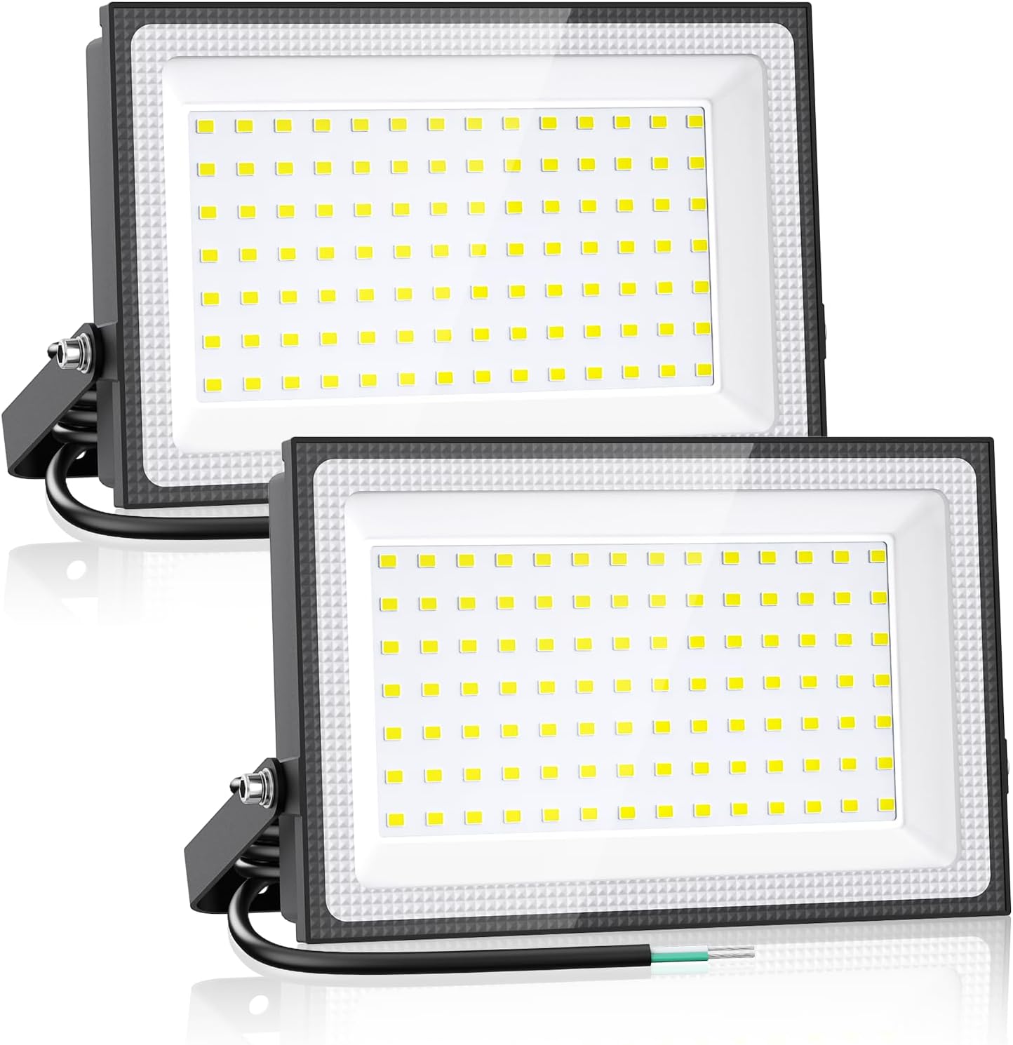 Onforu 200W LED Flood Lights Outdoor, 18000LM Bright Security Light, IP66 Waterproof Outdoor LED Lights, 6500K Daylight White Floodlight for Garage, Yard, Garden, Stadium, Playground, Arena(2 Pack)