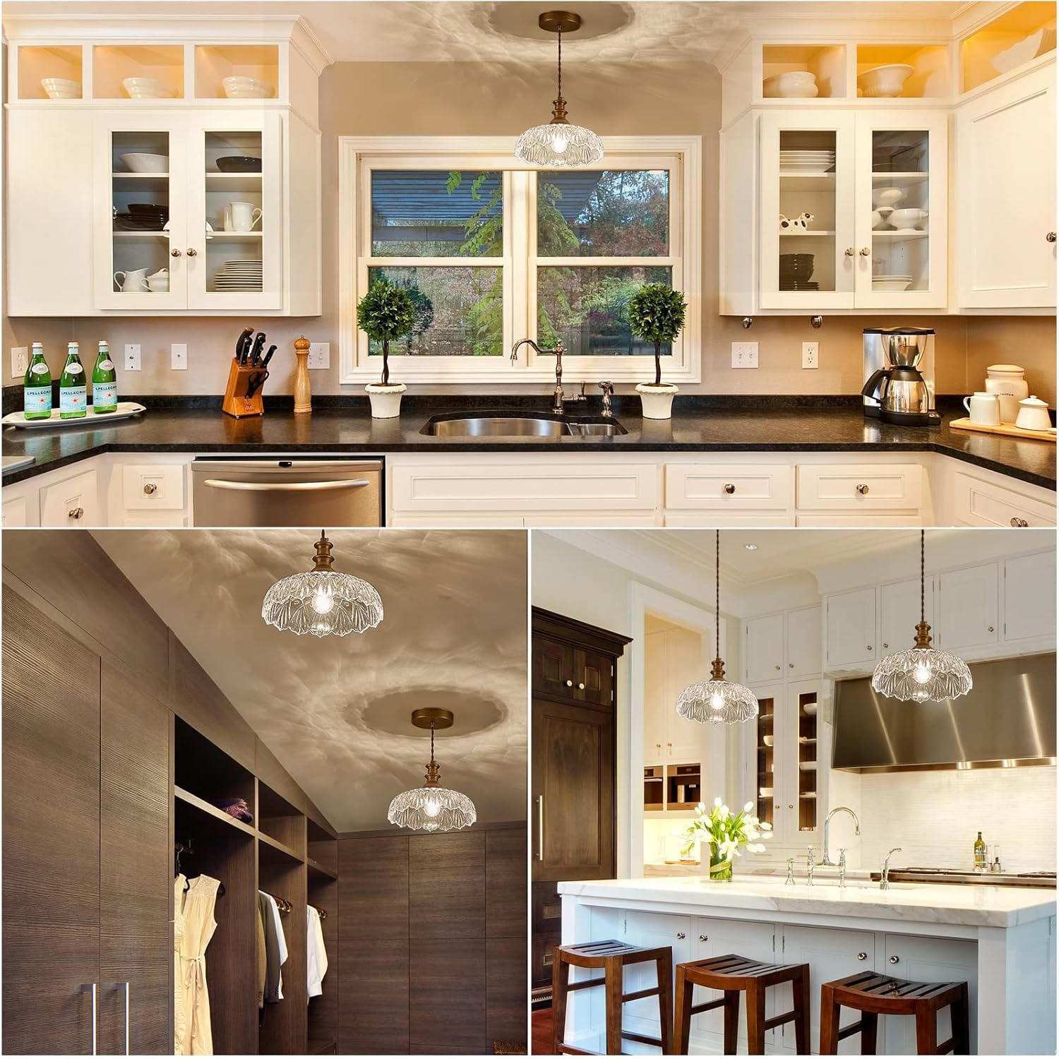 HDDFL Vintage Pendant Lights Fixture Modern Pendant Lighting Fixtures Hanging Lamp for Kitchen Island Bedroom Living Room Hallway